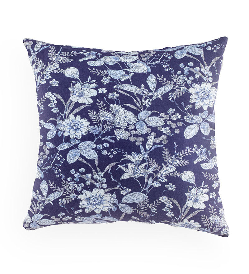 Navy Blooms-Cushion Cover