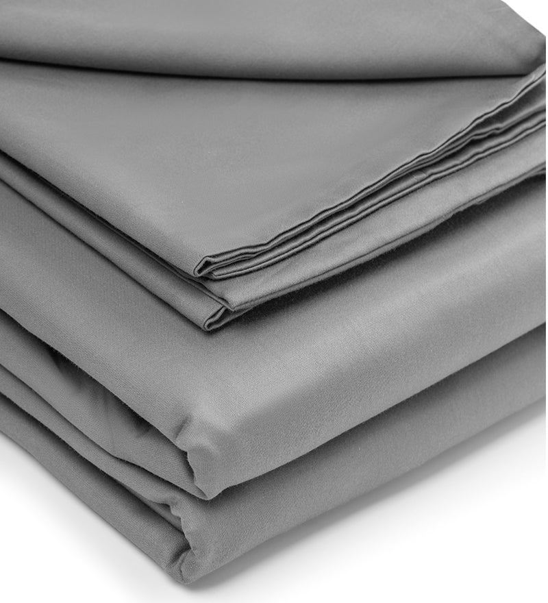 GREY LUXE - PLAIN DUVET COVER SET