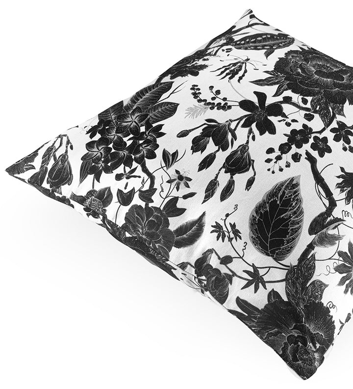 Monochrome Bloom-Cushion Cover