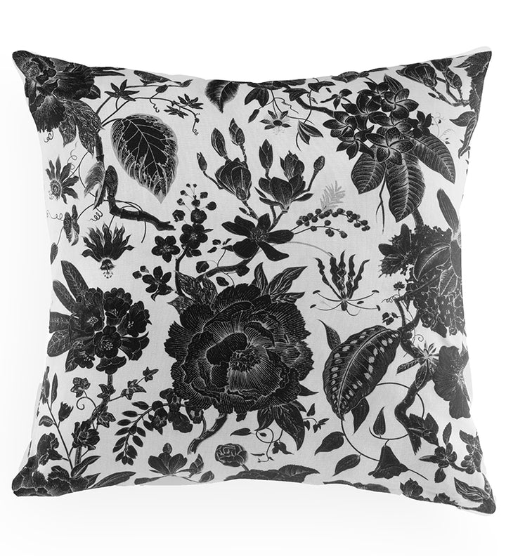 Monochrome Bloom-Cushion Cover