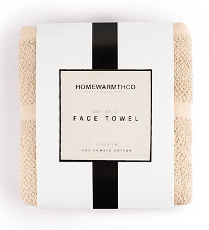 BEIGE WEAVE- Face Towel (Set of 4)