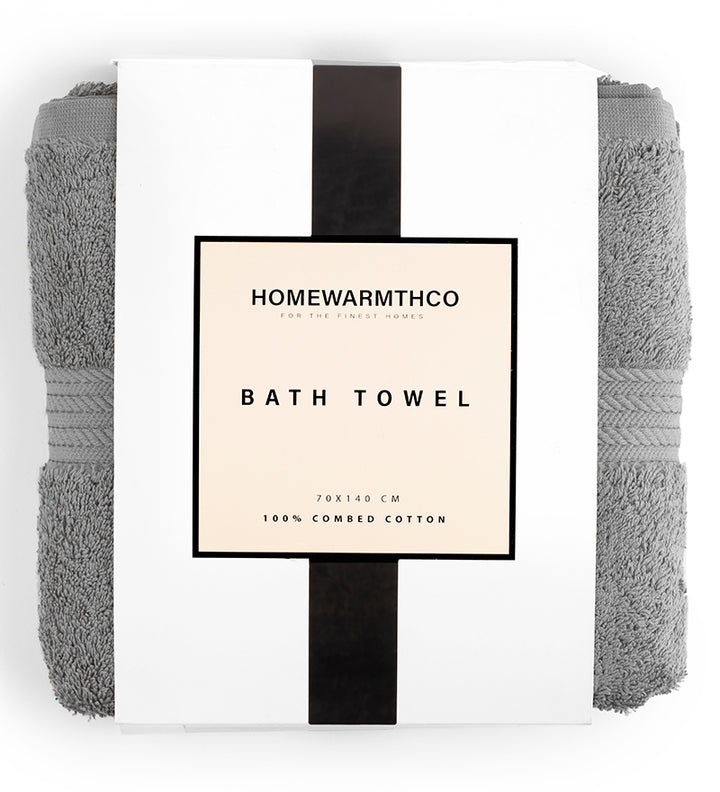 GREY PLUSH- Bath Towel