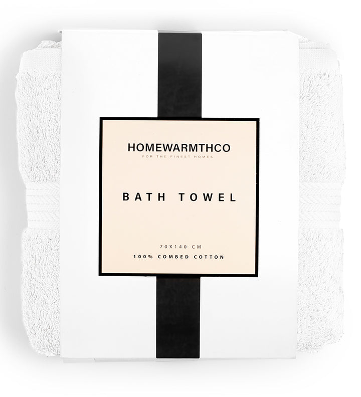 WHITE PLUSH-Bath Towel