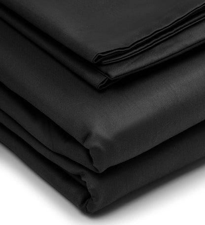 A set of black duvet covers