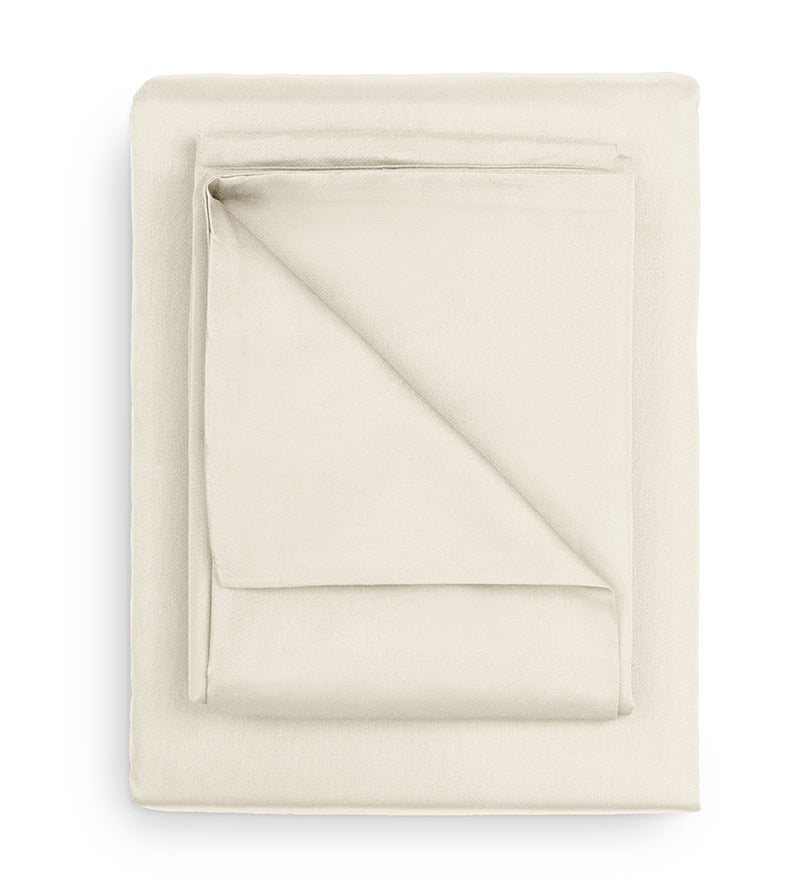 A set of beige duvet covers displayed on a white background
