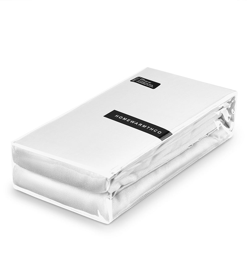 A set of white duvet covers displayed on a white background