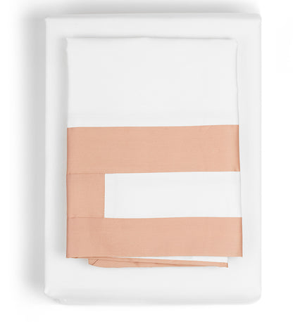 Duvet bed sheet cover with White with beige pattern
