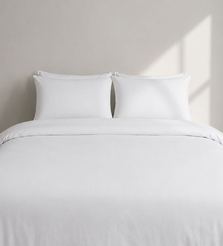 WHITE LUXE - PLAIN DUVET COVER SET