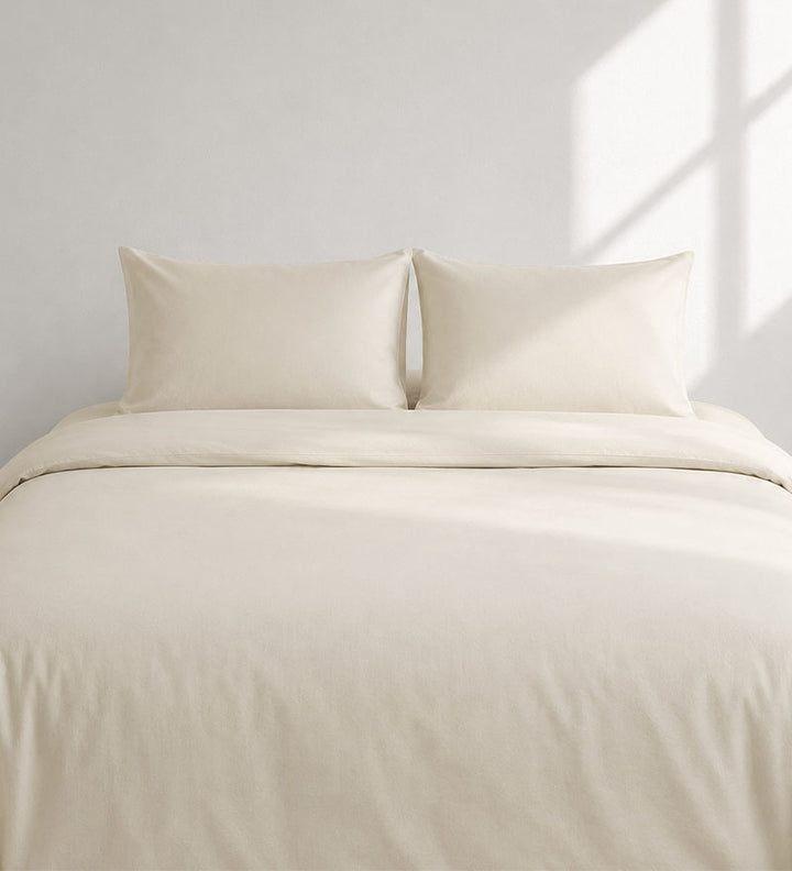 BEIGE LUXE - PLAIN DUVET COVER SET