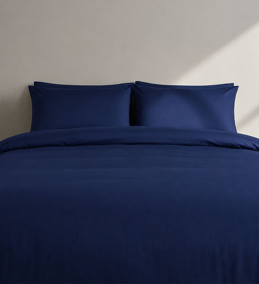 BLUE LUXE - PLAIN DUVET COVER SET