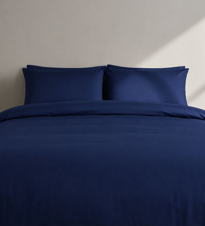 BLUE LUXE - PLAIN DUVET COVER SET