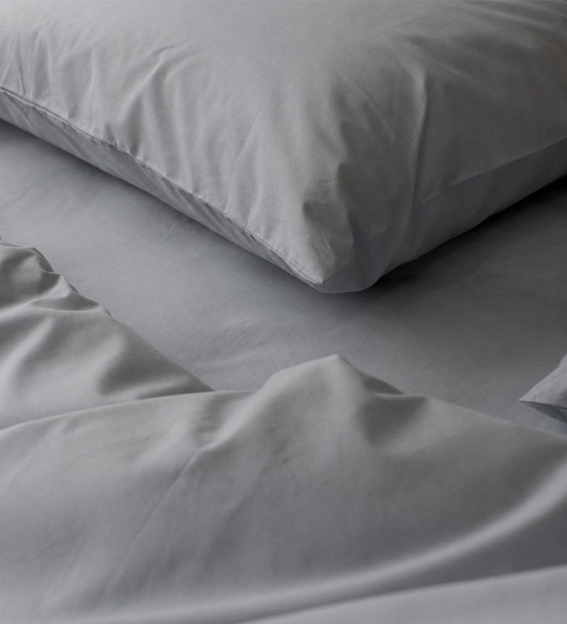 GREY LUXE - PLAIN DUVET COVER SET