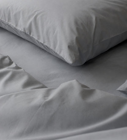 GREY LUXE - PLAIN DUVET COVER SET