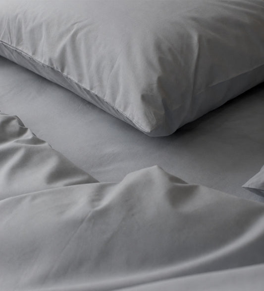 GREY LUXE - PLAIN DUVET COVER SET