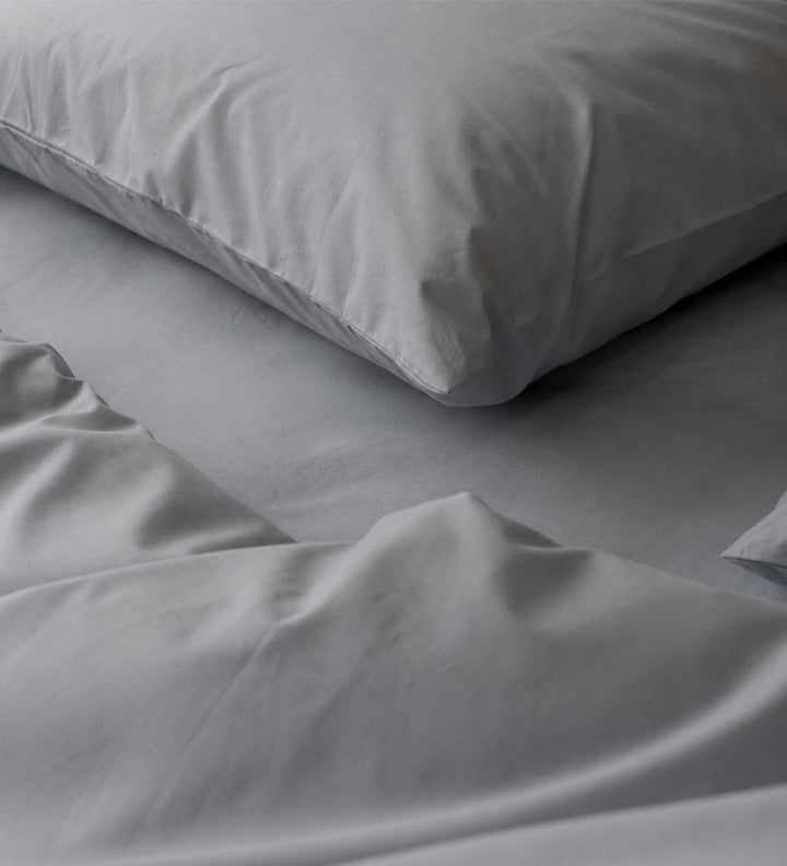 GREY LUXE - PLAIN DUVET COVER SET