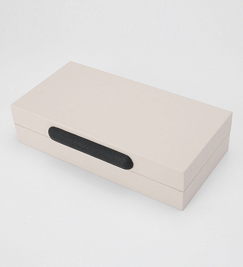 TEXTURED LEATHER STORAGE BOX