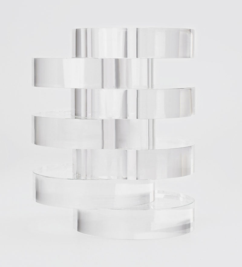 CRYSTAL SEVEN-LAYER RING SCULPTURE
