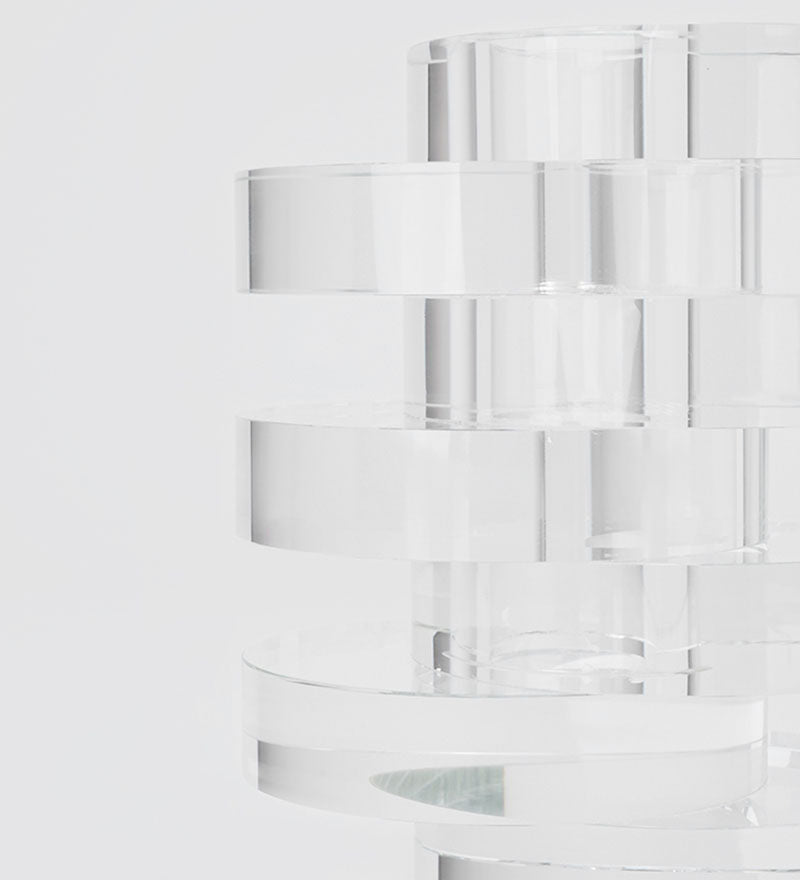 CRYSTAL SEVEN-LAYER RING SCULPTURE