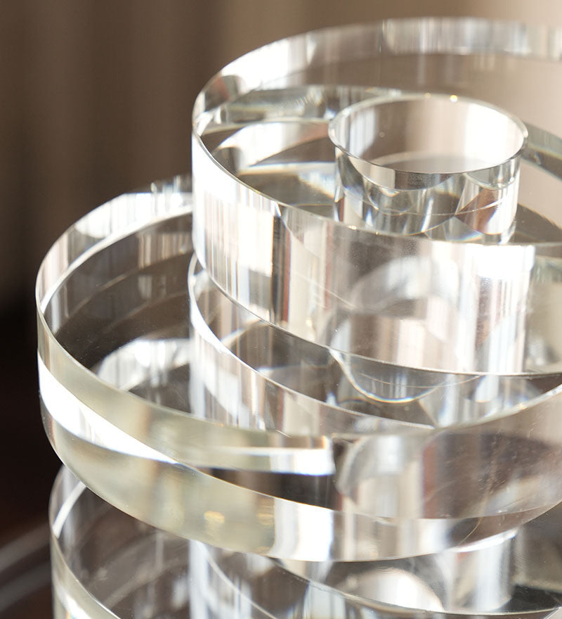 CRYSTAL SEVEN-LAYER RING SCULPTURE