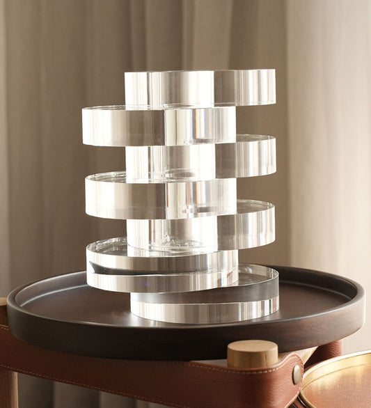 CRYSTAL SEVEN-LAYER RING SCULPTURE