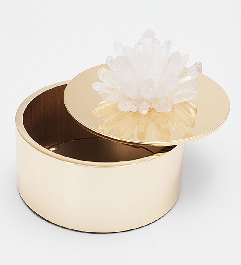 CRYSTAL FLOWER DECORATION DUO