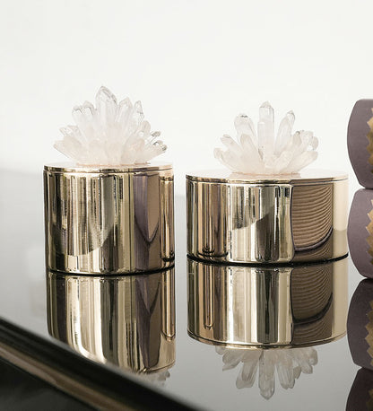 CRYSTAL FLOWER DECORATION DUO